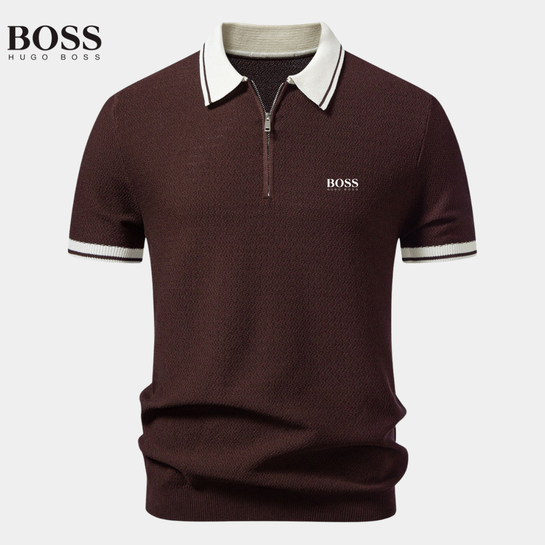 BOSS™ Contrast Zipper Knit Polo